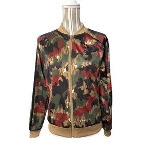 Adidas Pharrell Williams Track Jacket Womens Small Camo HU Hiking SST Hip Hop